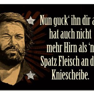 Bud Spencer Tin Sign Nun guck' ihn dir an,... 10 x 15 cm