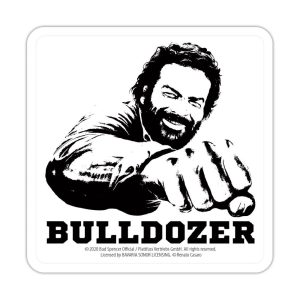 Bud Spencer Tin coasters Bulldozer 10 x 10 cm
