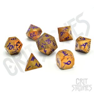 CritStones Metal Dice Set Shattered Sigils (7)