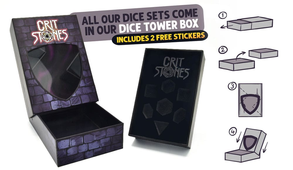 CritStones Liquid Core Dice Set Fantasia Fluid Electroplated (7) - Image 3