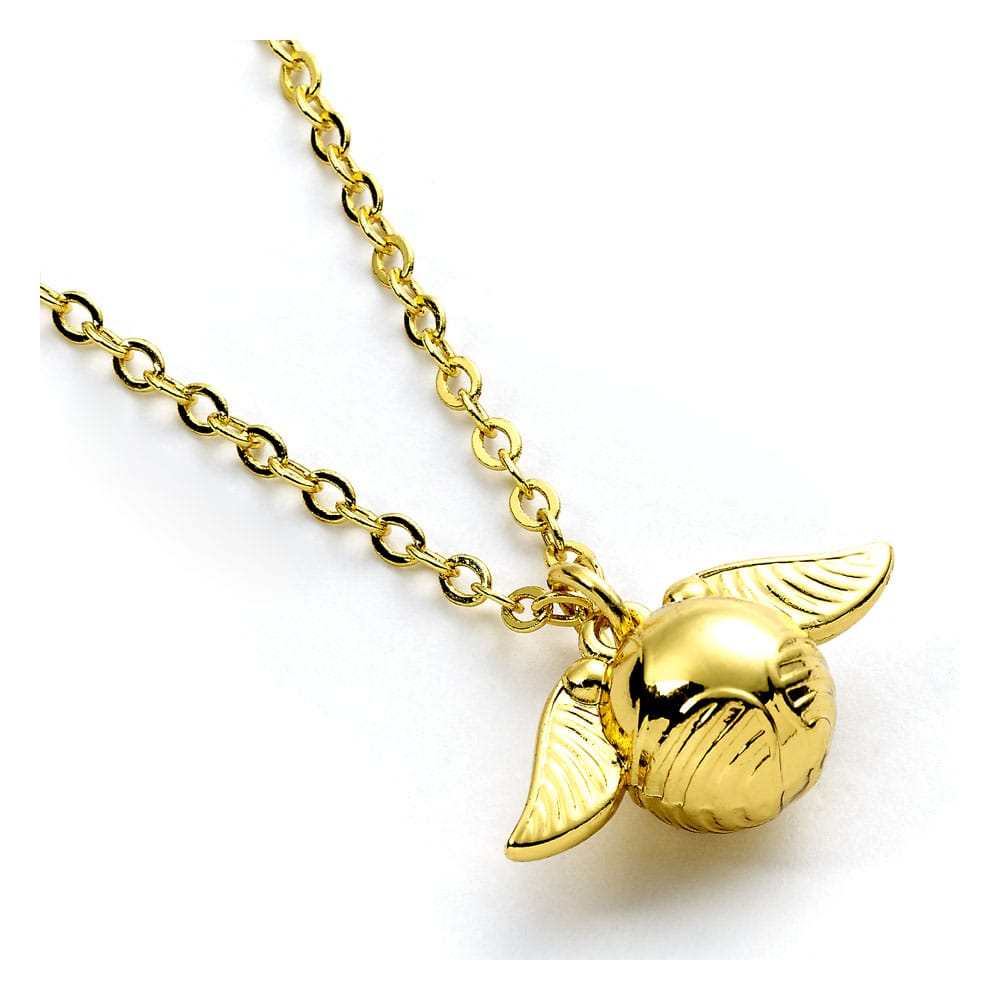 Harry Potter Necklace Golden Snitch Charm (Golden Tone) - Image 2