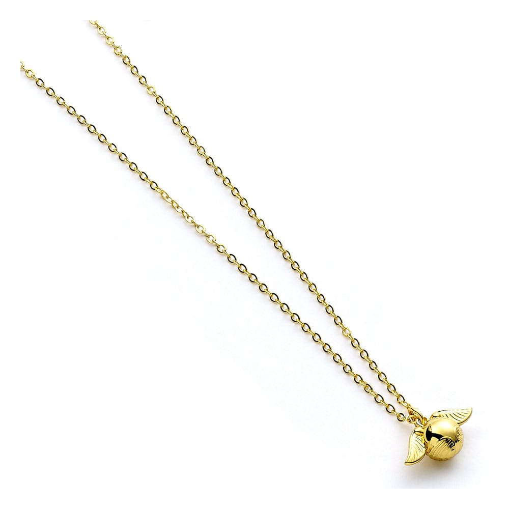 Harry Potter Necklace Golden Snitch Charm (Golden Tone) - Image 3