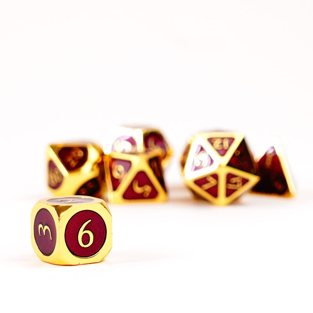 FanRoll Dice Set Gold with Purple Enamel (7) - Image 4