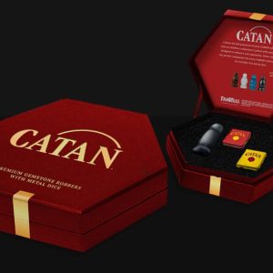 Catan Upgrade dice set Robber & Metal: Hematite