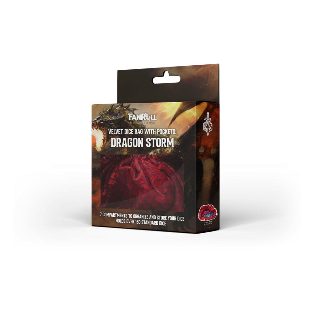 Dragon Storm Dice bag with compartments Red Dragon Scales - Image 2