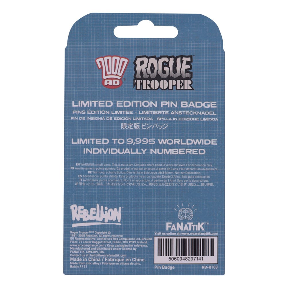 2000 AD Pin Badge Rogue Trooper GI Limited Edition - Image 2