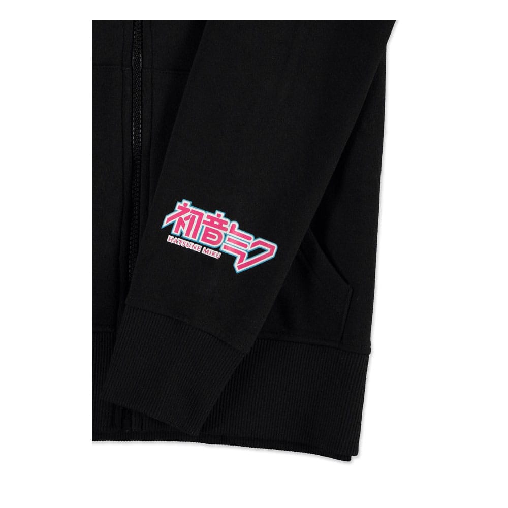 Hatsune Miku Zipper Hoodie Black Size XL - Image 3