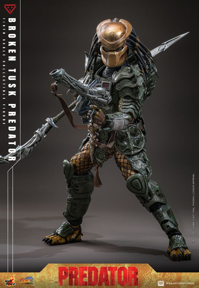 Alien vs. Predator Comic Masterpiece Action Figure 1/6 Broken Tusk Predator 35 cm - Image 6