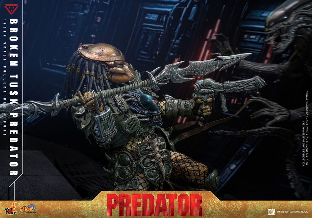 Alien vs. Predator Comic Masterpiece Action Figure 1/6 Broken Tusk Predator 35 cm - Image 12