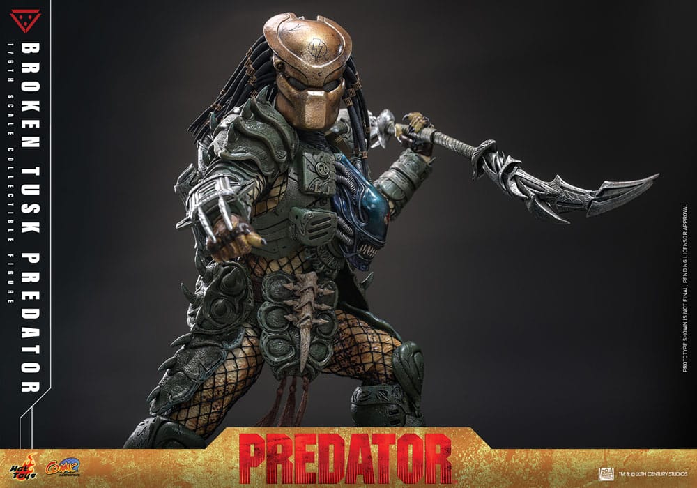 Alien vs. Predator Comic Masterpiece Action Figure 1/6 Broken Tusk Predator 35 cm - Image 13