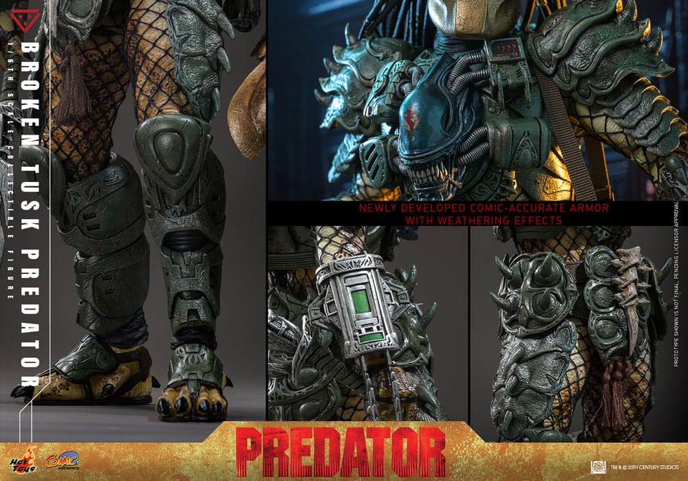 Alien vs. Predator Comic Masterpiece Action Figure 1/6 Broken Tusk Predator 35 cm - Image 19