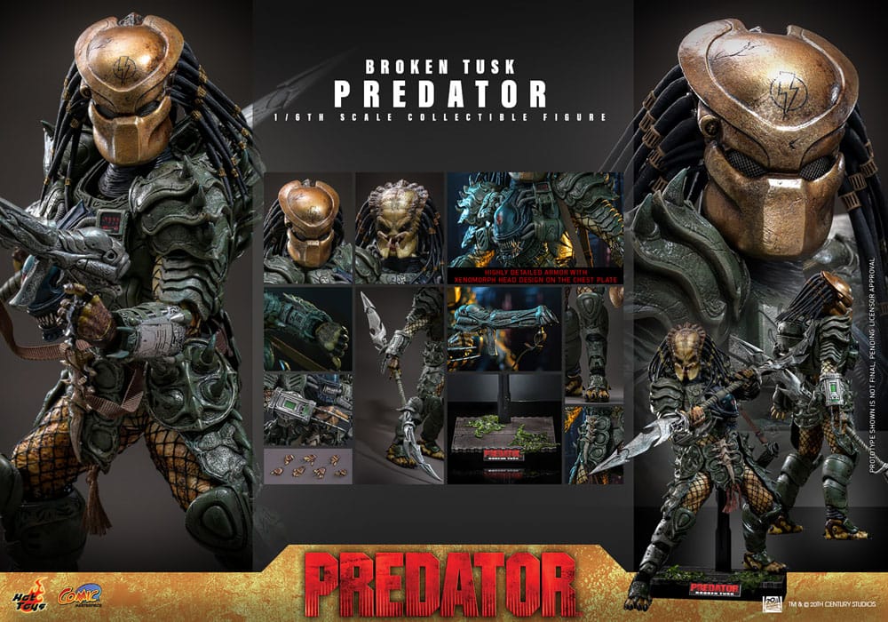 Alien vs. Predator Comic Masterpiece Action Figure 1/6 Broken Tusk Predator 35 cm - Image 20
