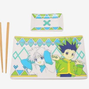 Hunter x Hunter Ceramic Sushi Set with Chopsticks Gon & Killua