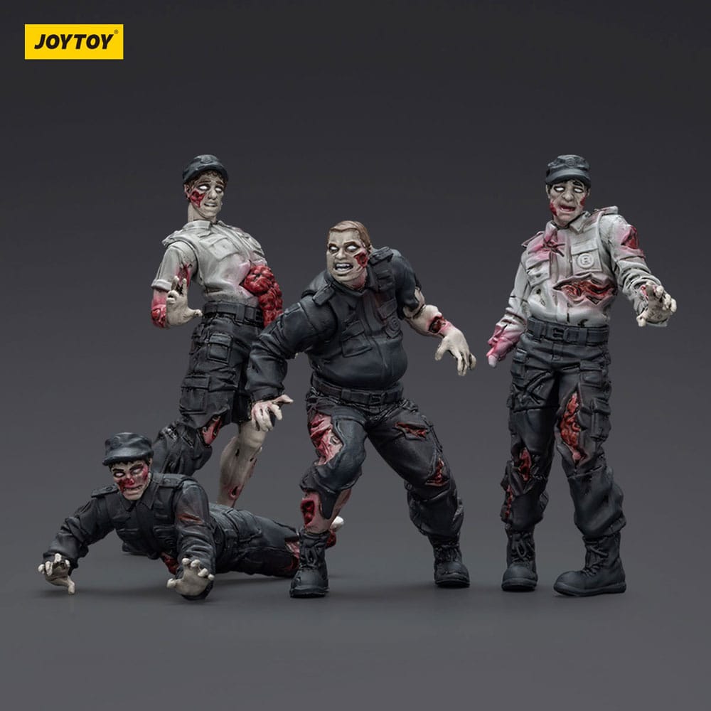 Zombie Dark Source Action Figures 4-Pack Security Guards 8 cm - Image 2