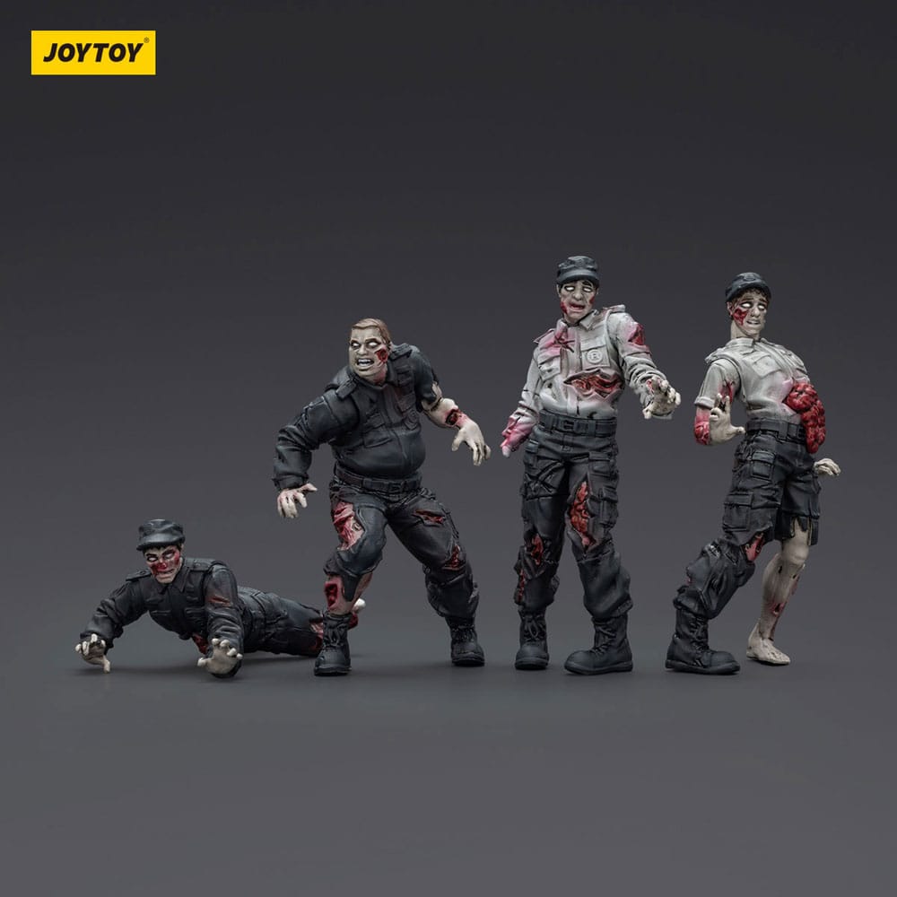 Zombie Dark Source Action Figures 4-Pack Security Guards 8 cm - Image 3