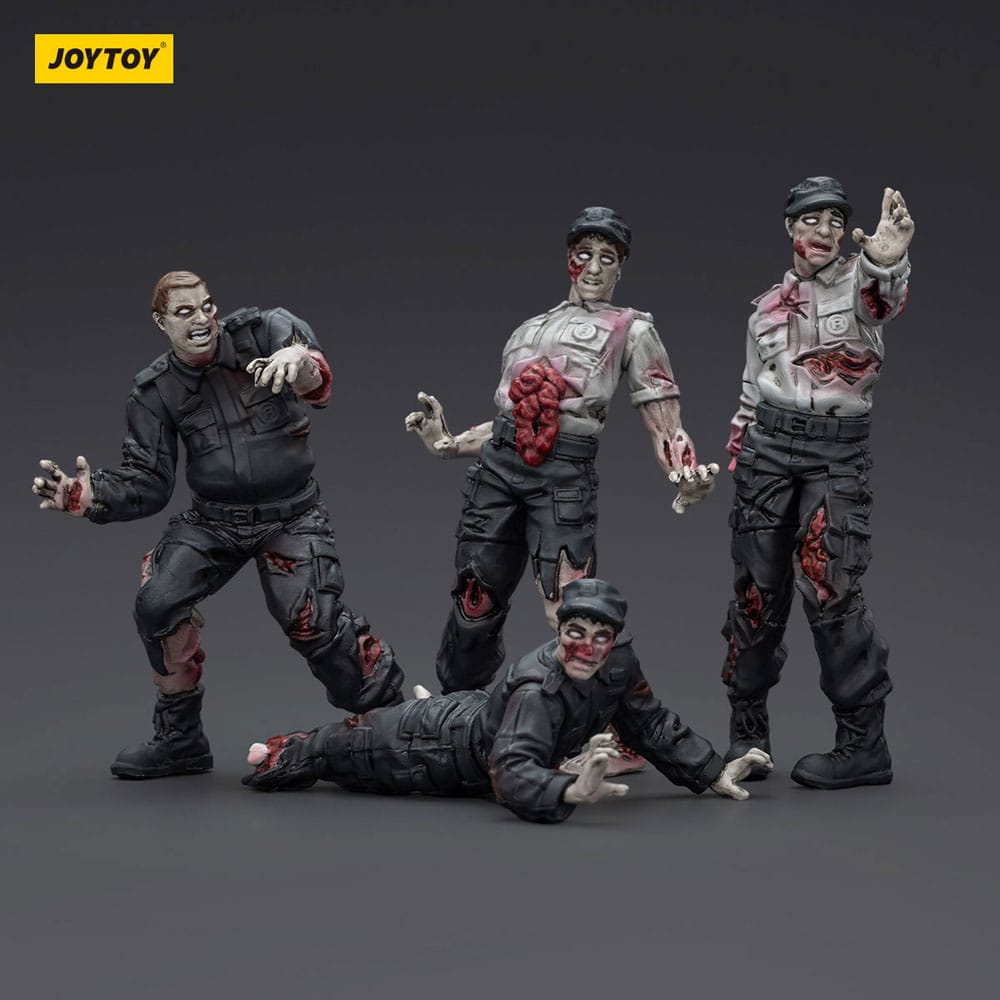 Zombie Dark Source Action Figures 4-Pack Security Guards 8 cm - Image 5