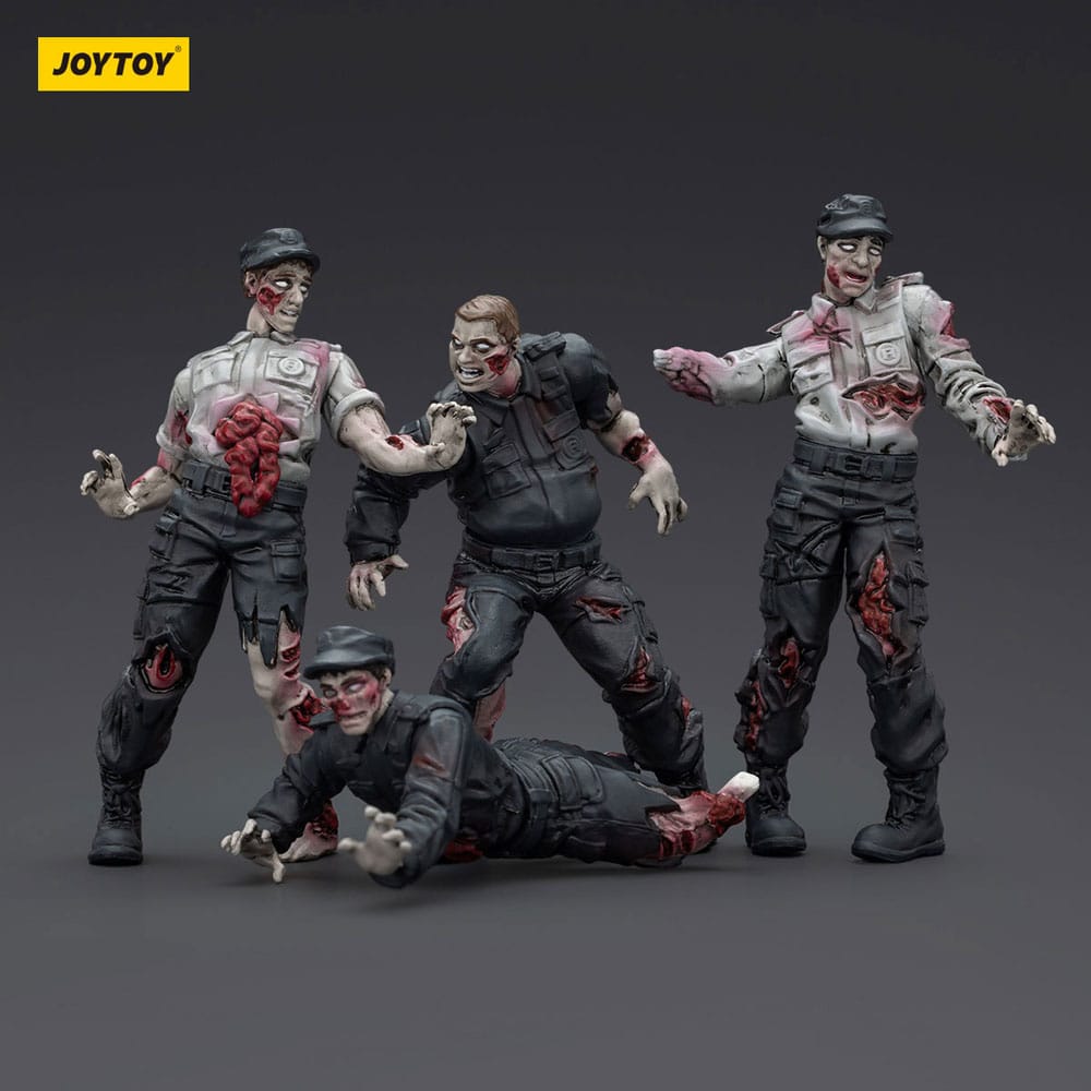 Zombie Dark Source Action Figures 4-Pack Security Guards 8 cm - Image 6