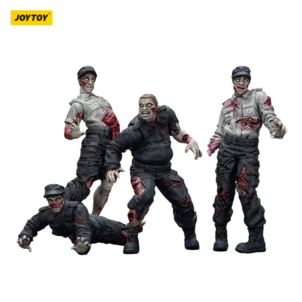 Zombie Dark Source Action Figures 4-Pack Security Guards 8 cm - Image 7
