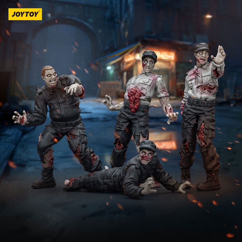 Zombie Dark Source Action Figures 4-Pack Security Guards 8 cm - Image 12