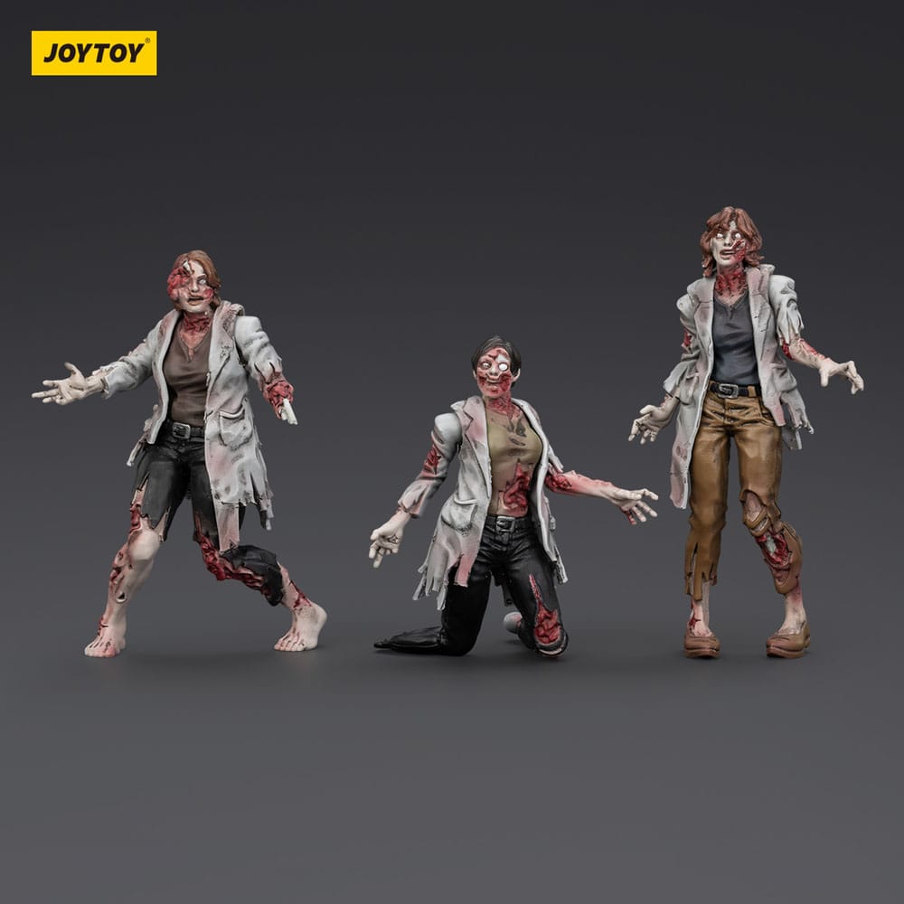 Zombie Dark Source Action Figures 3-Pack Scientists (Female) 8 cm - Image 2
