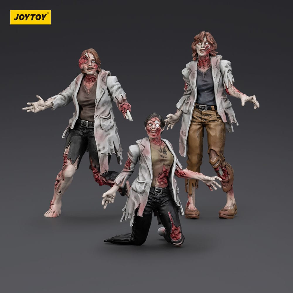 Zombie Dark Source Action Figures 3-Pack Scientists (Female) 8 cm - Image 4