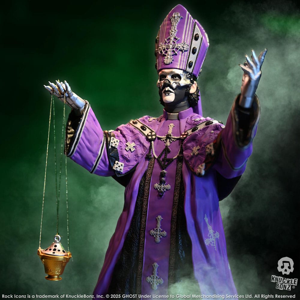 Ghost Rock Iconz Statue Papa V Perpetua Purple Robes 22 cm - Image 11
