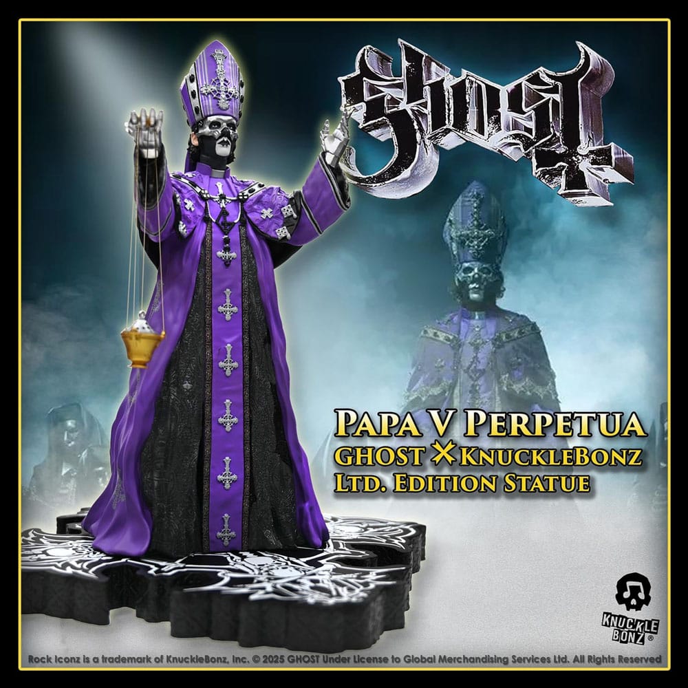 Ghost Rock Iconz Statue Papa V Perpetua Purple Robes 22 cm - Image 27