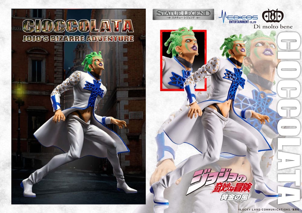 JoJo's Bizarre Adventure Part 5 Golden Wind Statue Legend PVC Statue Cioccolata 17 cm - Image 5