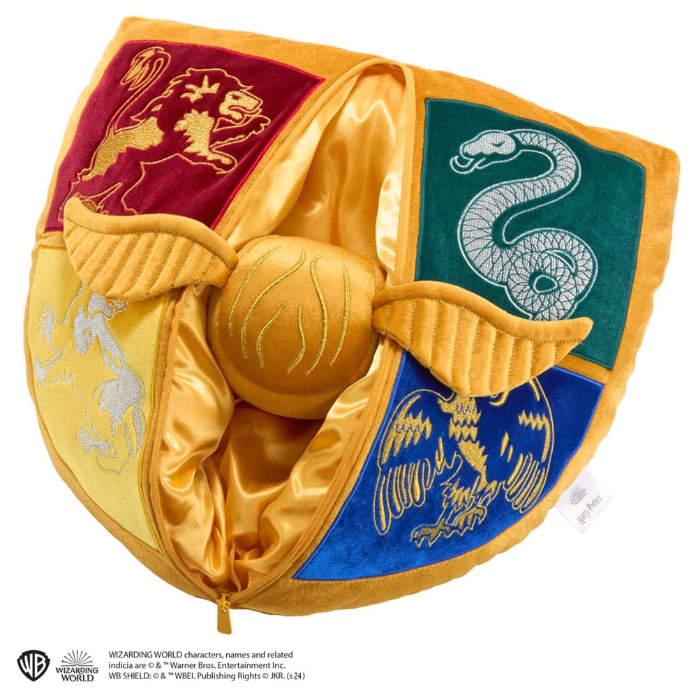 Harry Potter Cushion with Plush Figure Quidditch Crest & Golden Snitch - Image 2