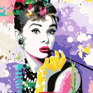 Audrey Hepburn CreArt Paint by Numbers Painting Set 30 x 40 cm