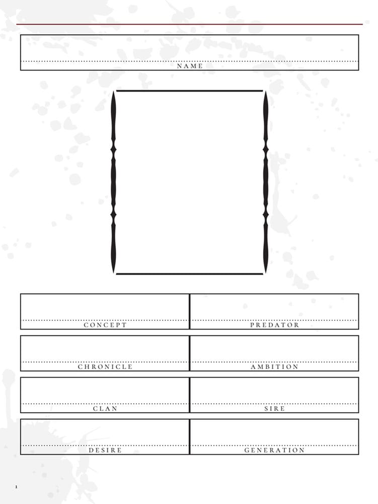 Vampire: The Masquerade 5th Edition RPG Journal Expanded Character Sheet Journal *Englische Version* - Image 4