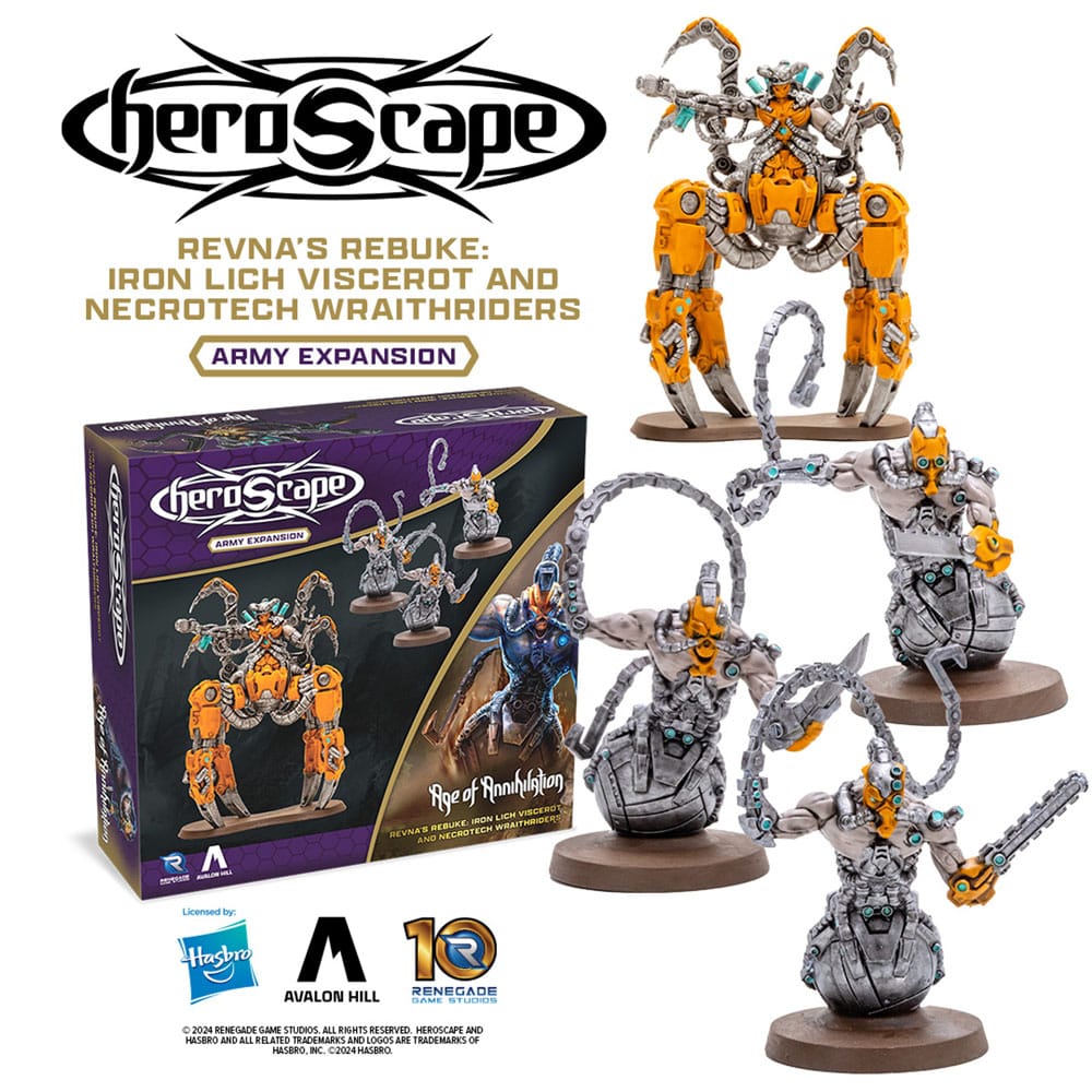 Heroscape Expansion Revna's Rebuke: Iron Lich Viscerot and Necrotech Wraithriders Army *English Version* - Image 2