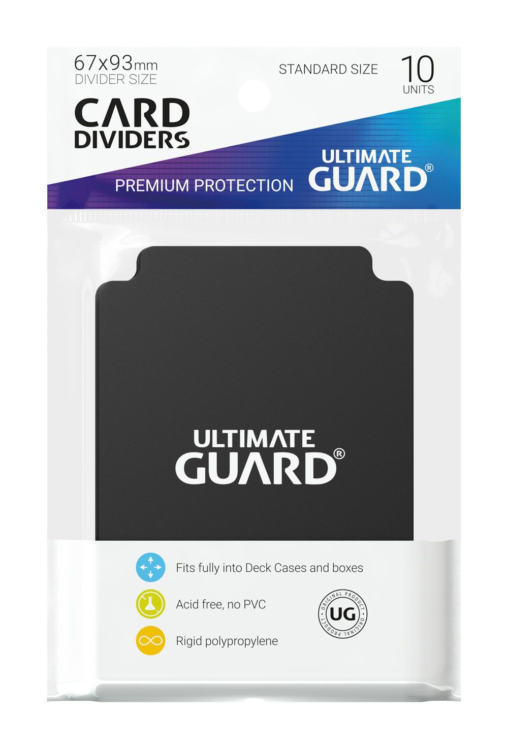 Ultimate Guard Card Dividers Standard Size (10) - Black - Image 2