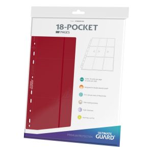 Ultimate Guard 18-Pocket Pages Side-Loading (10) - Red