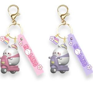 Molang Scooter Series Keychain with Hand Strap Display (12)