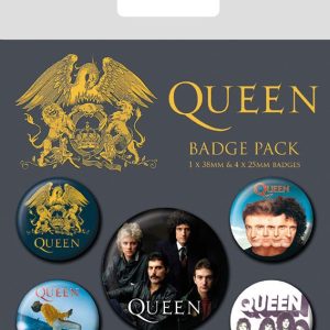 Queen Pin-Back Buttons 5-Pack Classic