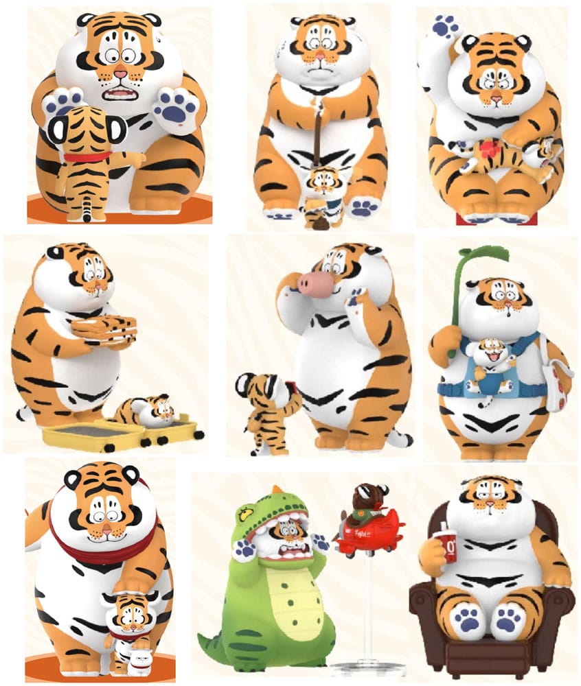 I Am Not Fat Tiger Roaring Love Series Mini Figures 9 cm Display (8)