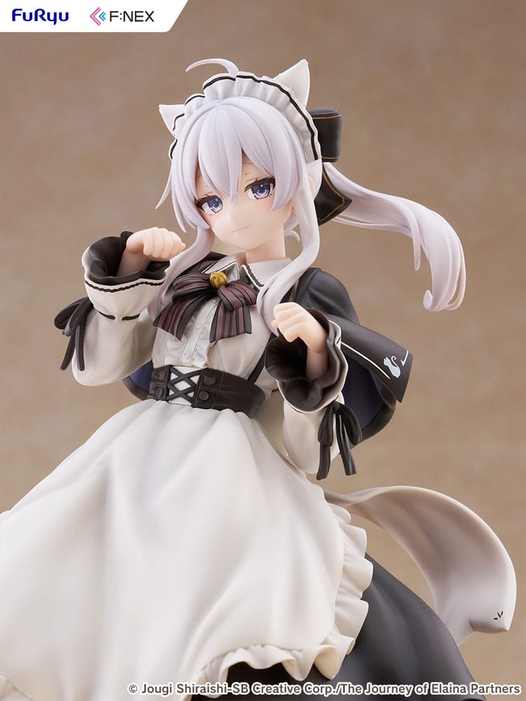 Wandering Witch: The Journey of Elaina F:NEX PVC Statue 1/7 Elaina Maid costume with cat ears Ver. 24 cm - Image 5