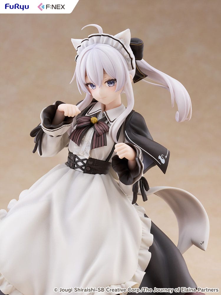 Wandering Witch: The Journey of Elaina F:NEX PVC Statue 1/7 Elaina Maid costume with cat ears Ver. 24 cm - Image 6