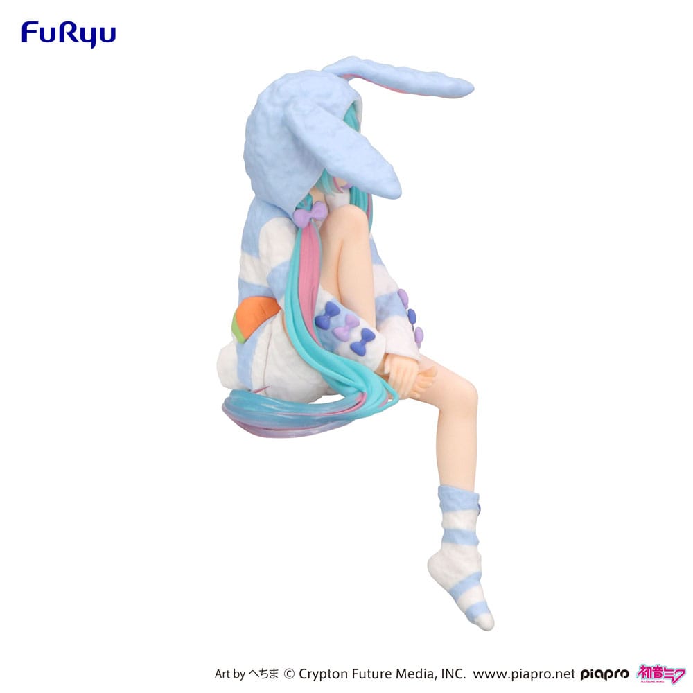 Hatsune Miku Noodle Stopper PVC Statue Hatsune Miku Rabbit Ear Hood Pajama Blue Color Ver. 14 cm - Image 10