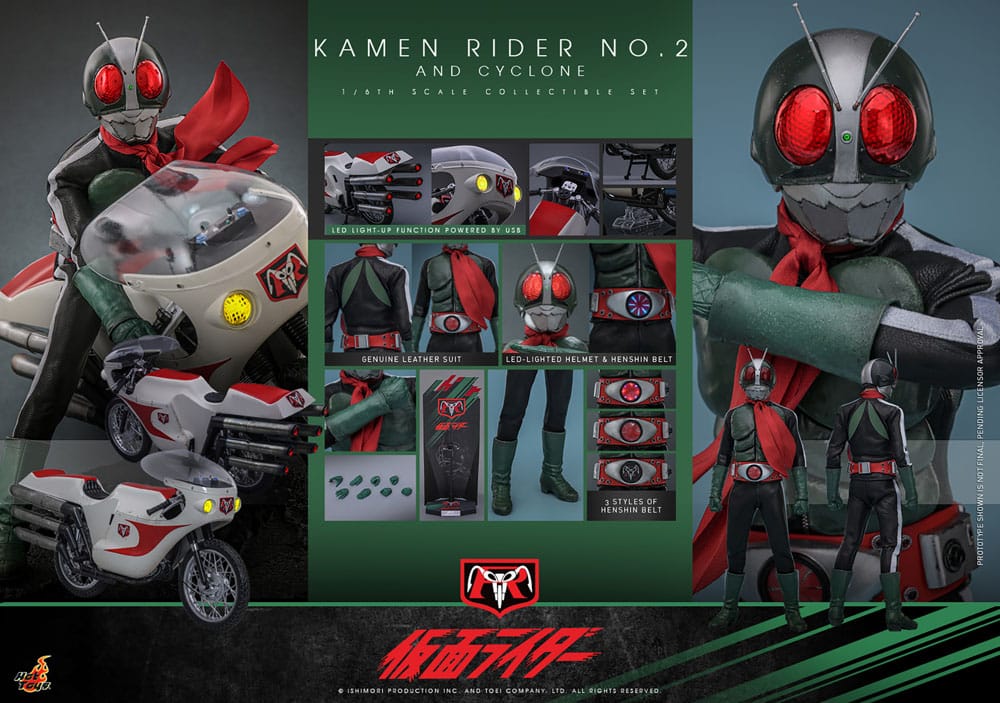 Kamen Rider 1/6 Kamen Rider No. 2 and Cylone 30 cm - Image 14