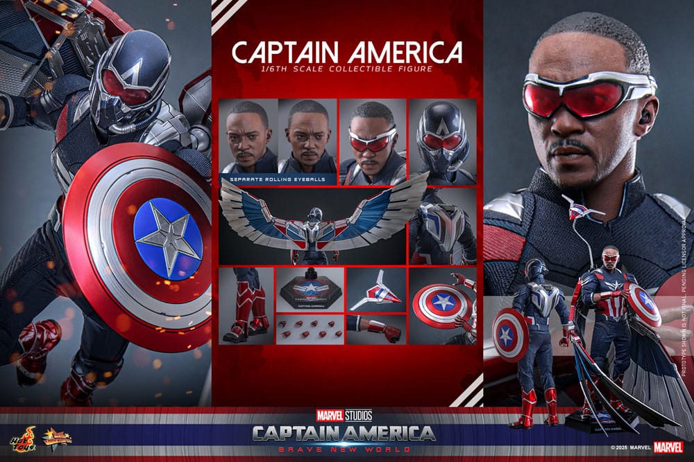 Captain America: Brave New World Movie Masterpiece Action Figure 1/6 Captain America 30 cm - Image 20