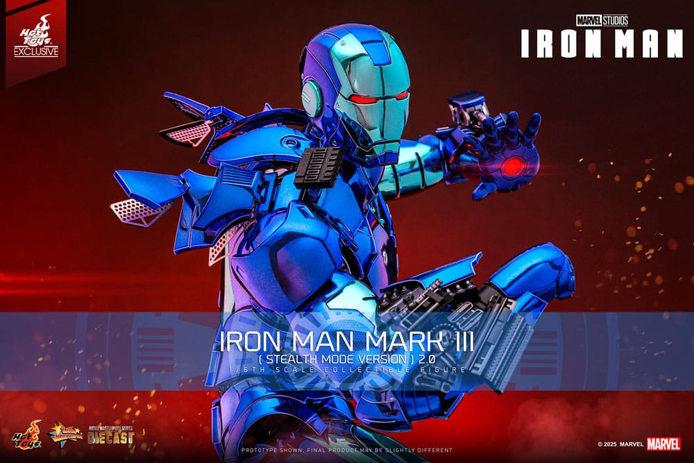 Iron Man Movie Masterpiece Diecast Action Figure 1/6 Iron Man Mark III (Stealth Mode Ver.) 2.0 Hot Toys Exclusive 33 cm - Image 2