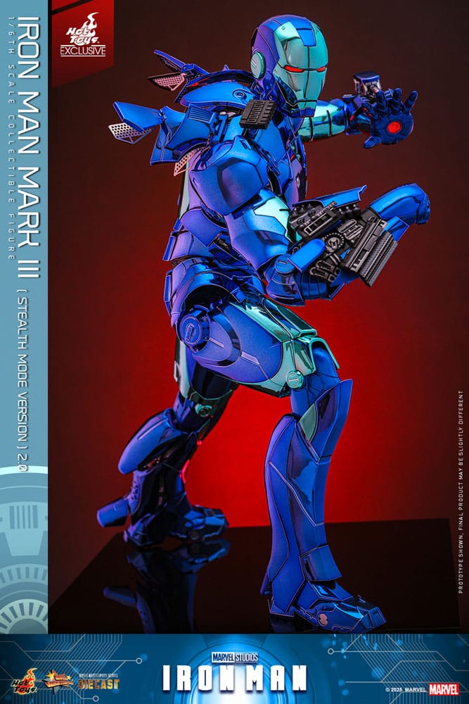 Iron Man Movie Masterpiece Diecast Action Figure 1/6 Iron Man Mark III (Stealth Mode Ver.) 2.0 Hot Toys Exclusive 33 cm - Image 4