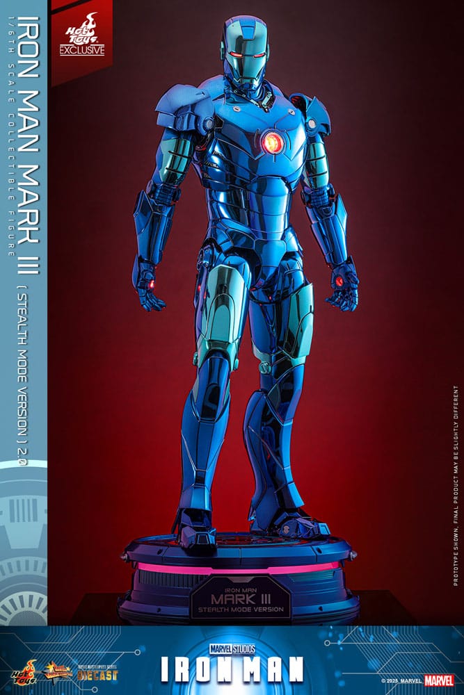 Iron Man Movie Masterpiece Diecast Action Figure 1/6 Iron Man Mark III (Stealth Mode Ver.) 2.0 Hot Toys Exclusive 33 cm - Image 6