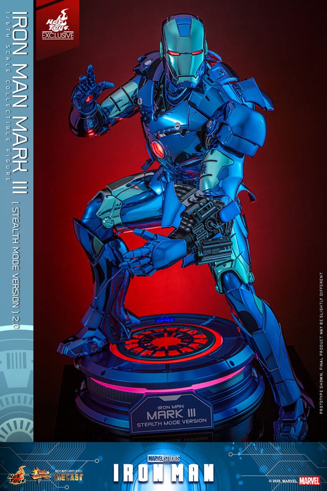 Iron Man Movie Masterpiece Diecast Action Figure 1/6 Iron Man Mark III (Stealth Mode Ver.) 2.0 Hot Toys Exclusive 33 cm - Image 7