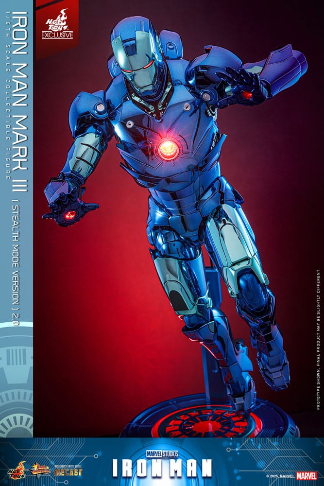 Iron Man Movie Masterpiece Diecast Action Figure 1/6 Iron Man Mark III (Stealth Mode Ver.) 2.0 Hot Toys Exclusive 33 cm - Image 8
