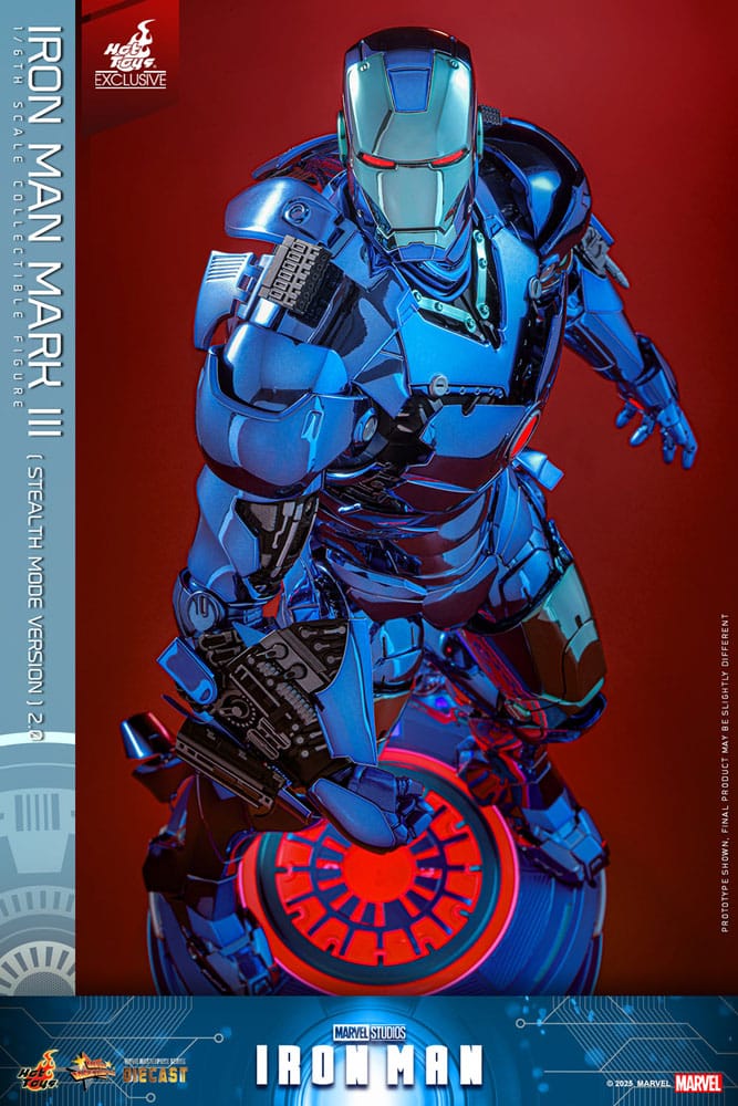 Iron Man Movie Masterpiece Diecast Action Figure 1/6 Iron Man Mark III (Stealth Mode Ver.) 2.0 Hot Toys Exclusive 33 cm - Image 10