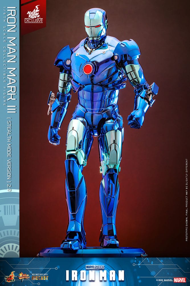 Iron Man Movie Masterpiece Diecast Action Figure 1/6 Iron Man Mark III (Stealth Mode Ver.) 2.0 Hot Toys Exclusive 33 cm - Image 13