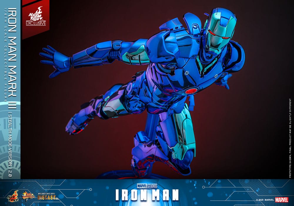 Iron Man Movie Masterpiece Diecast Action Figure 1/6 Iron Man Mark III (Stealth Mode Ver.) 2.0 Hot Toys Exclusive 33 cm - Image 14